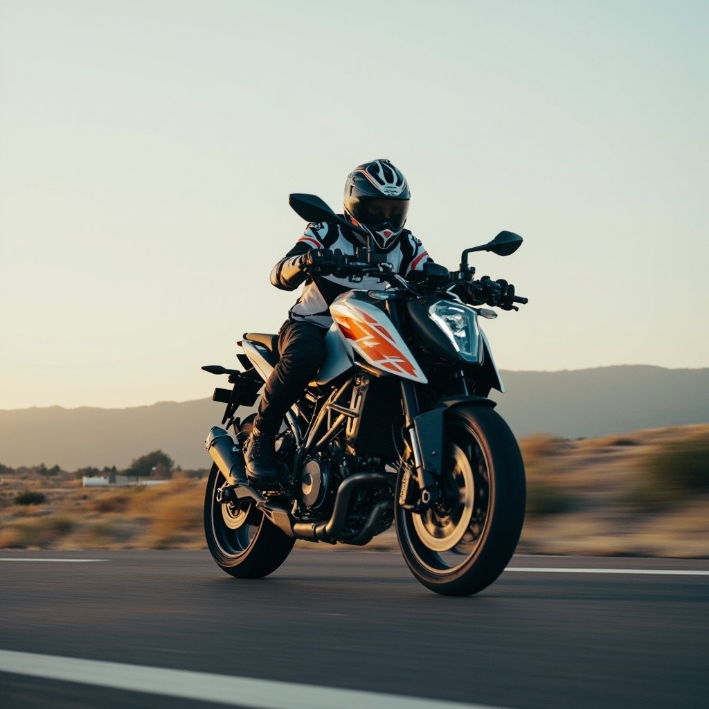 A KTM Superbike on the Road Cover Image