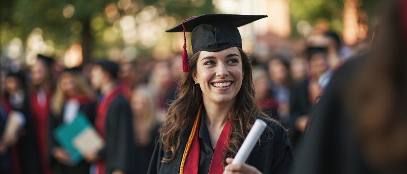 A Law Graduate Celebrating University Success