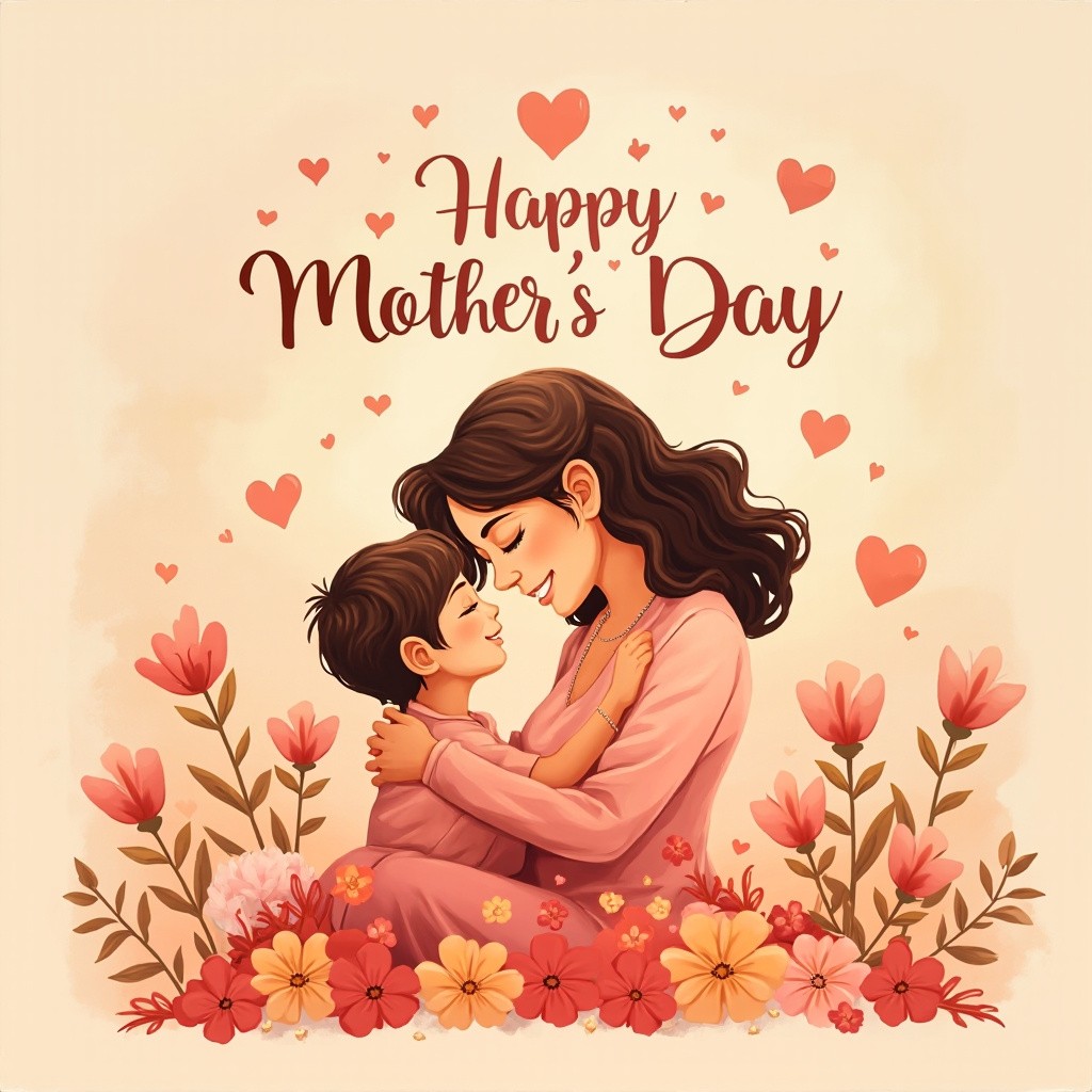 A Loving Mom and Child Celebrating Mother's Day