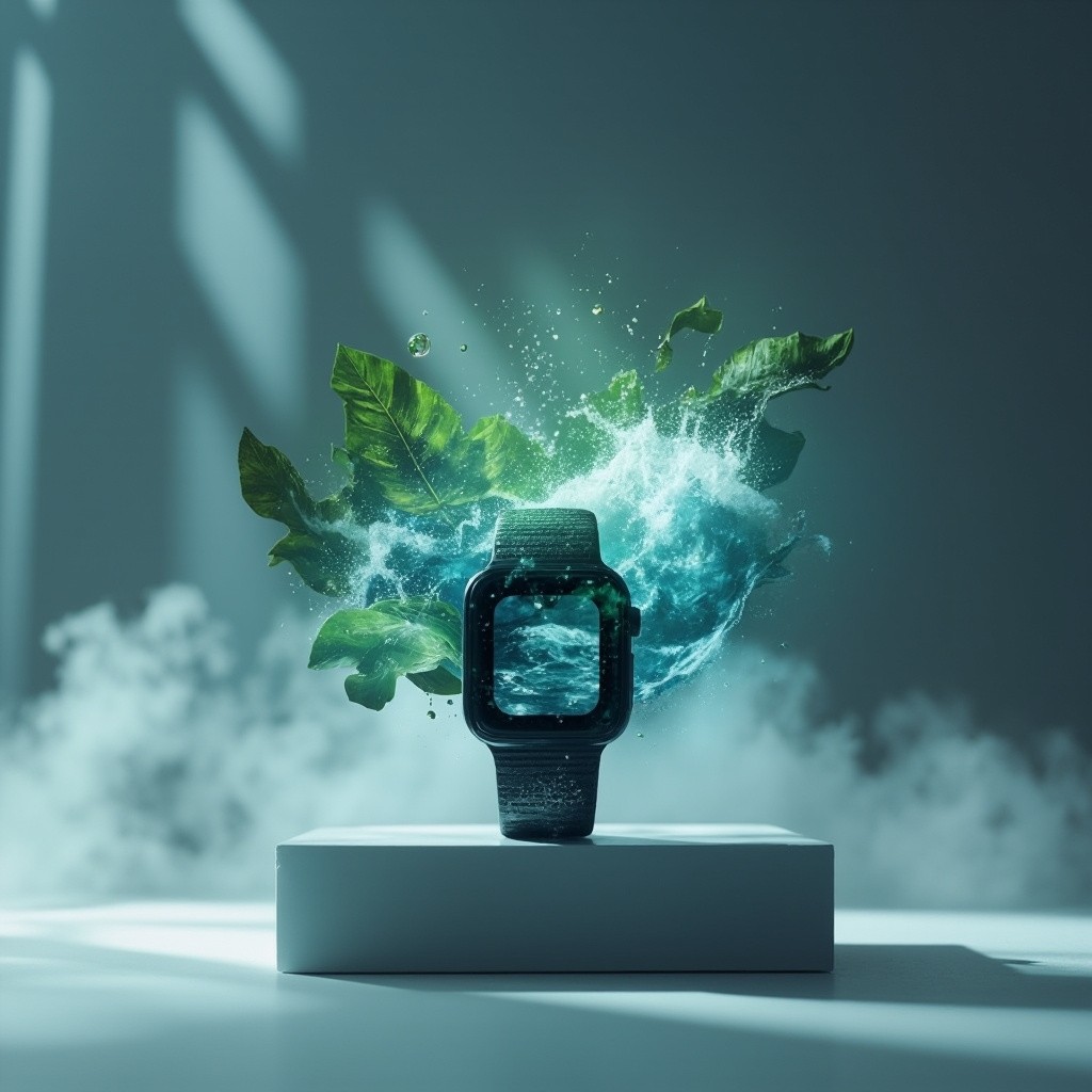 A Magical Watch Displaying Sea and Nature Holograms