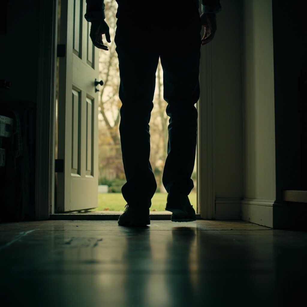 A Man's Dramatic Exit From a House