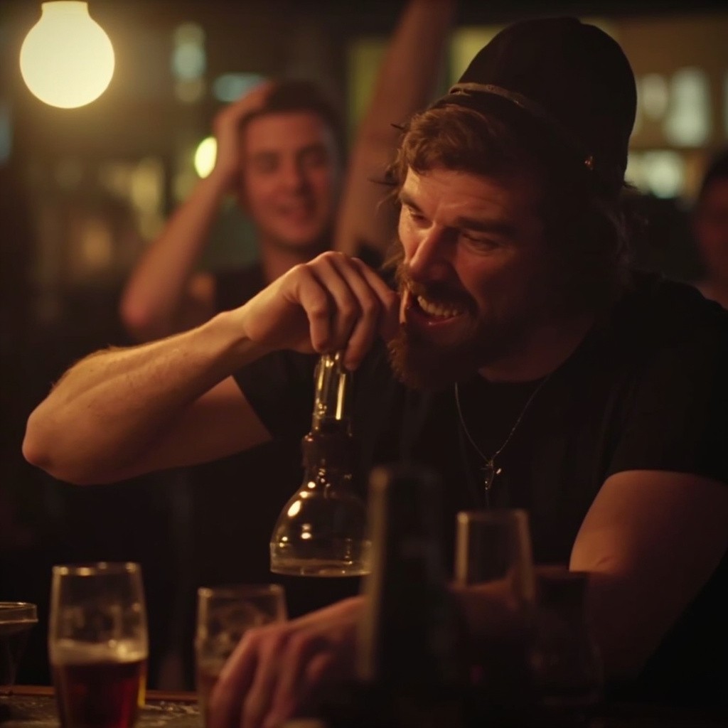 A Man Drunk in the Bar Video