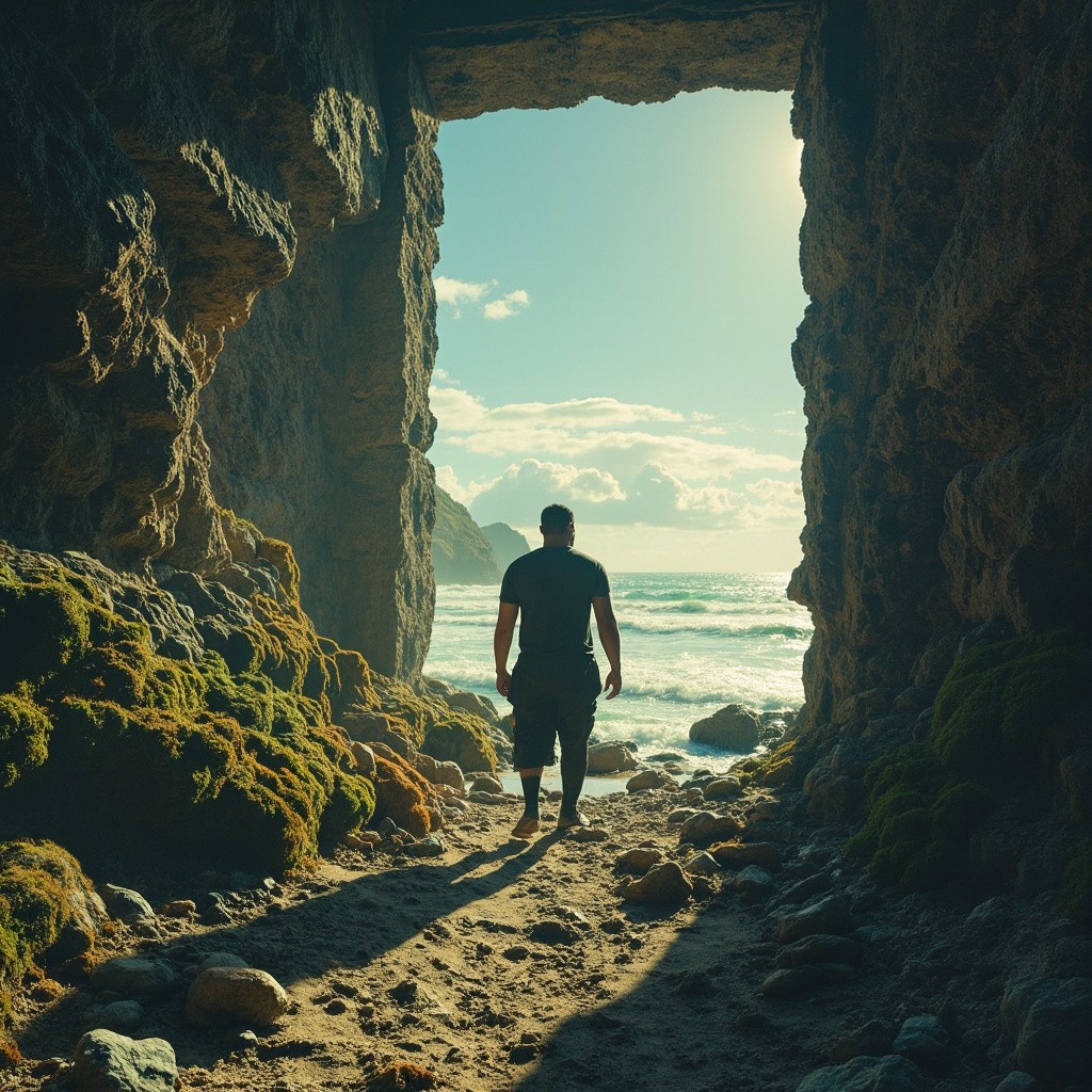 A Man Entering Heaven After Earthly Struggles