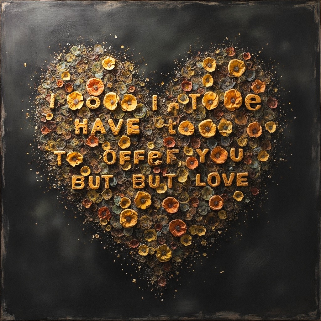 A Man Offering Only Love as a Gift