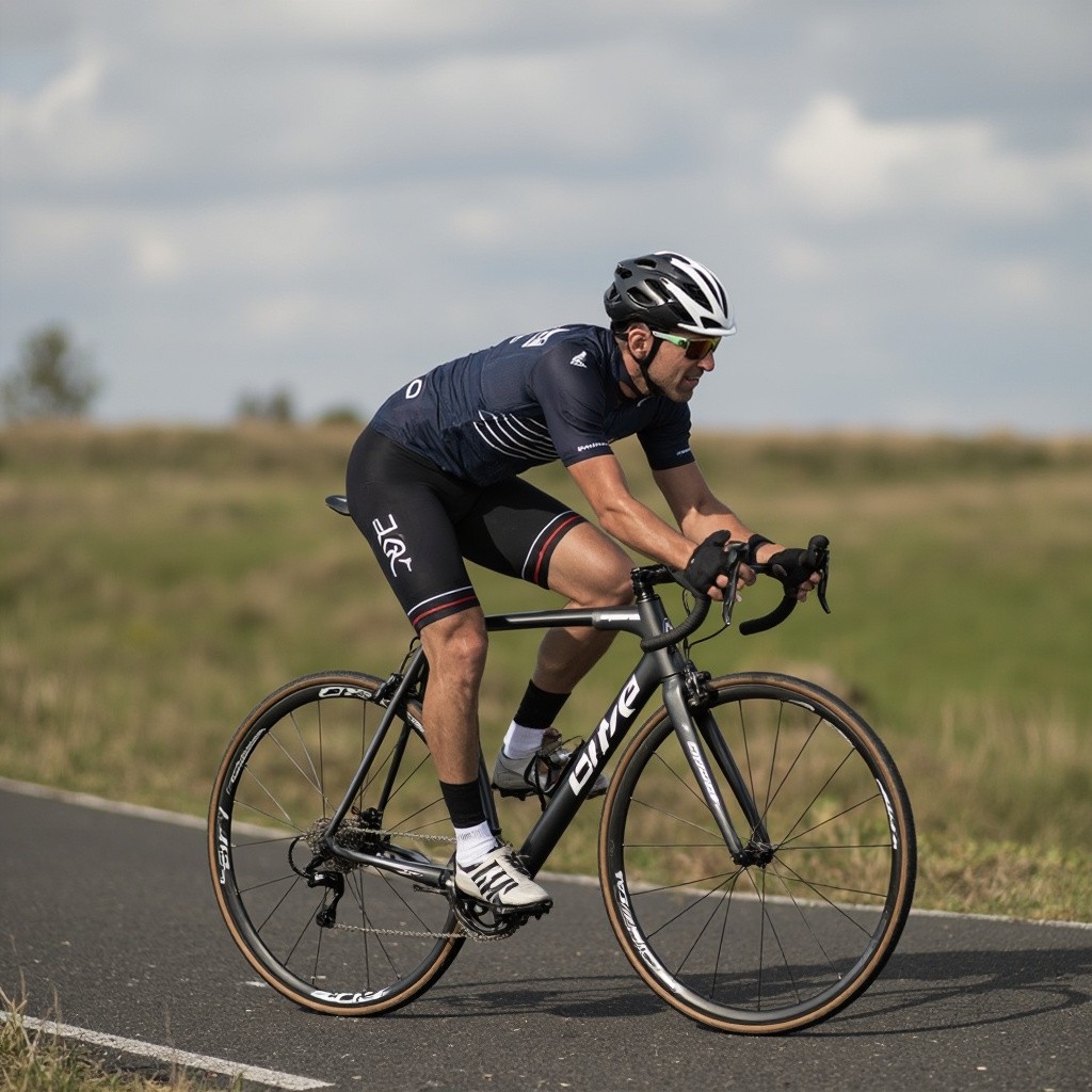 A Man Riding a Bicycle