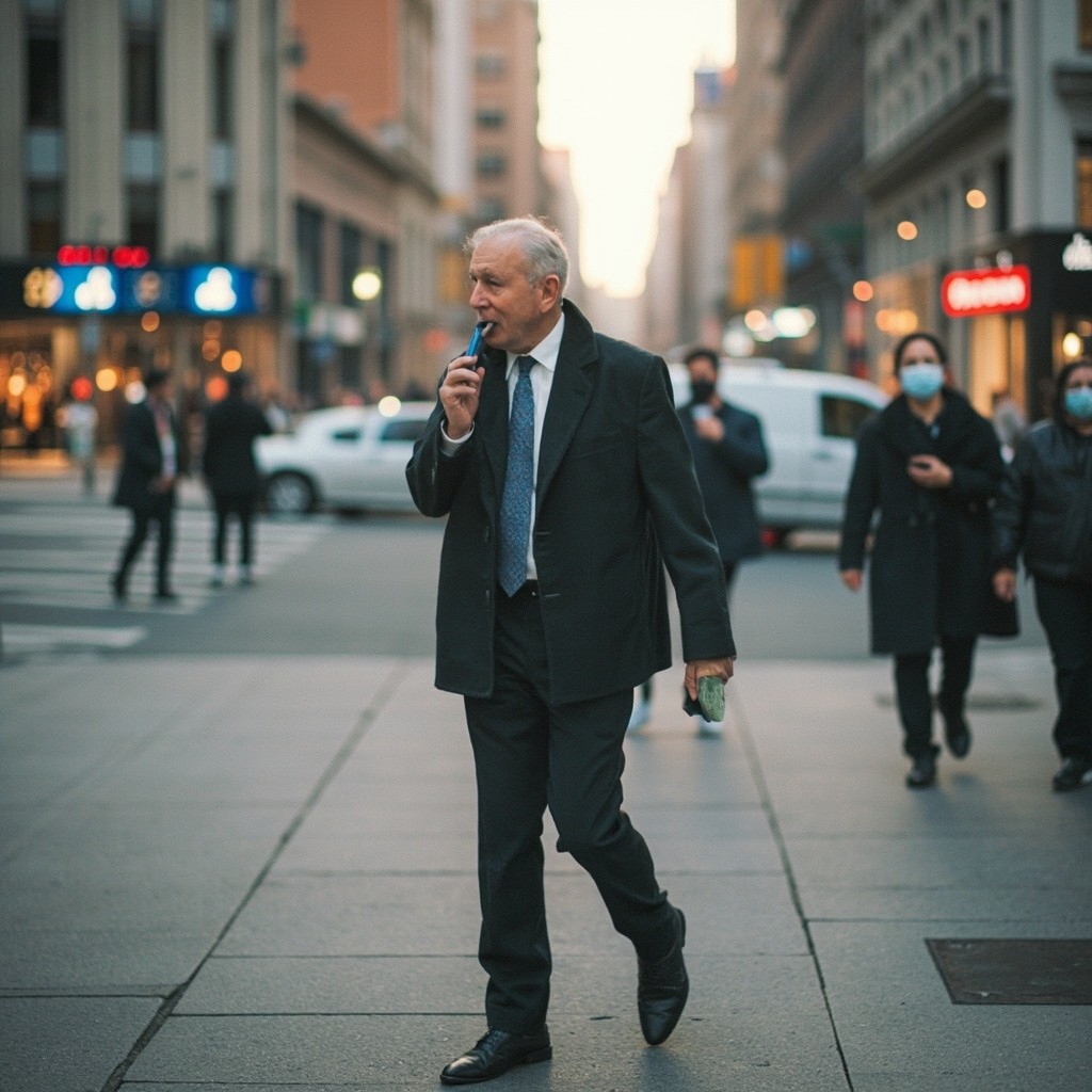 A Man Taking a Stroll