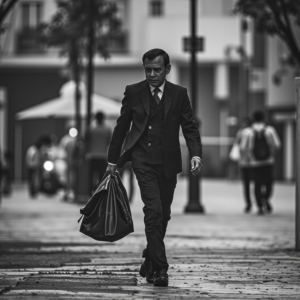 A Man Taking a Stroll