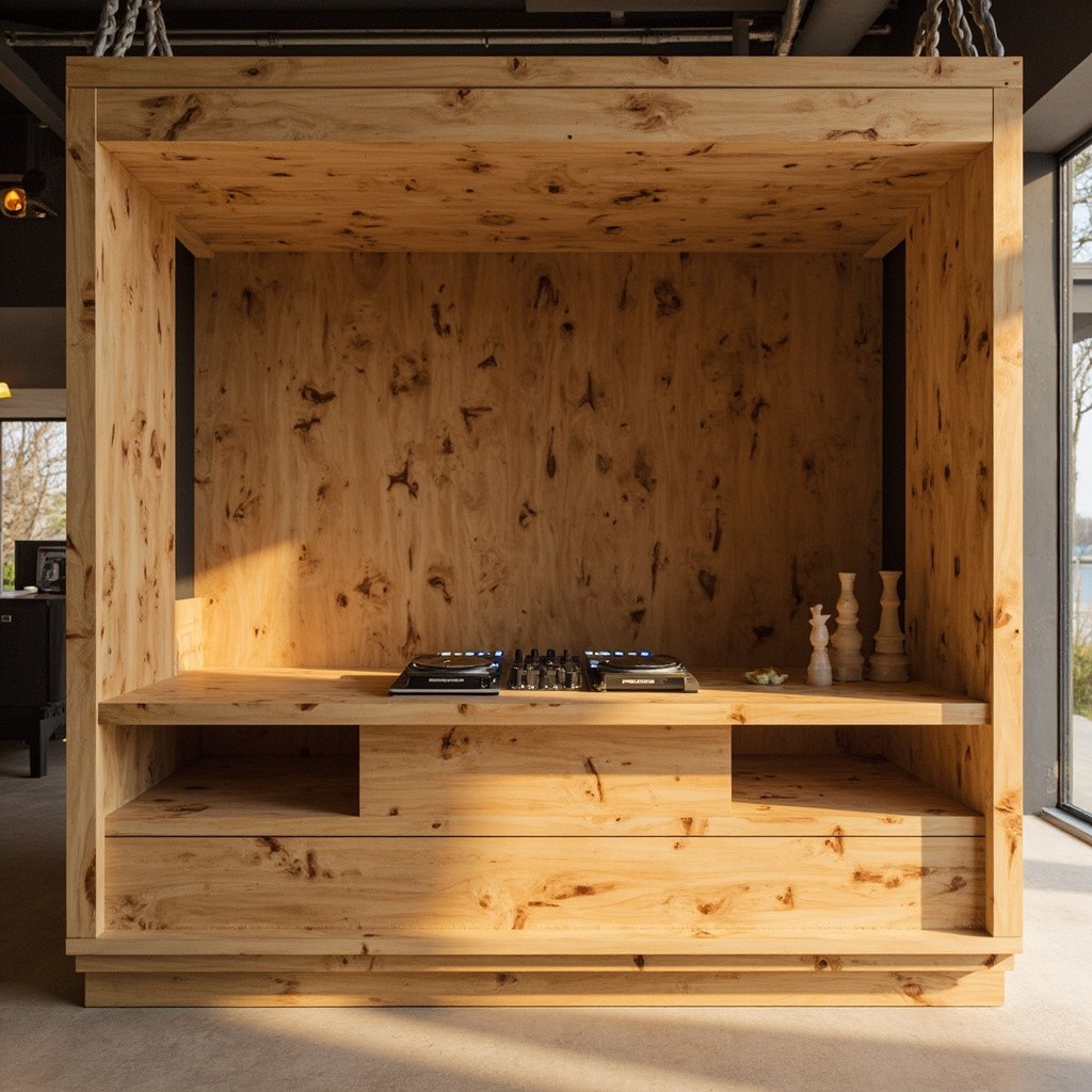 A Maple Wood DJ Booth Rendering