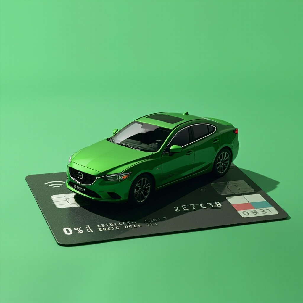 A Mazda 6 on Partially Displayed Credit Card