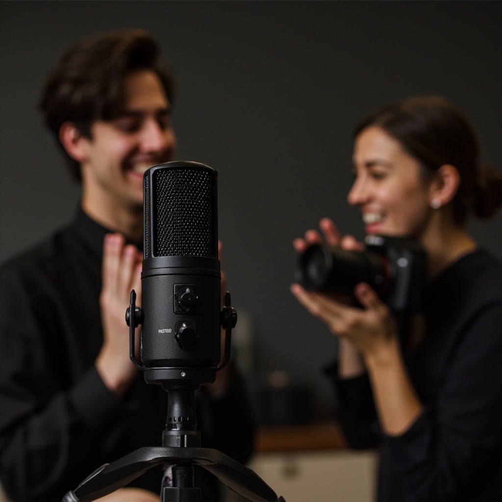 A Microphone and Camera Clap Picture