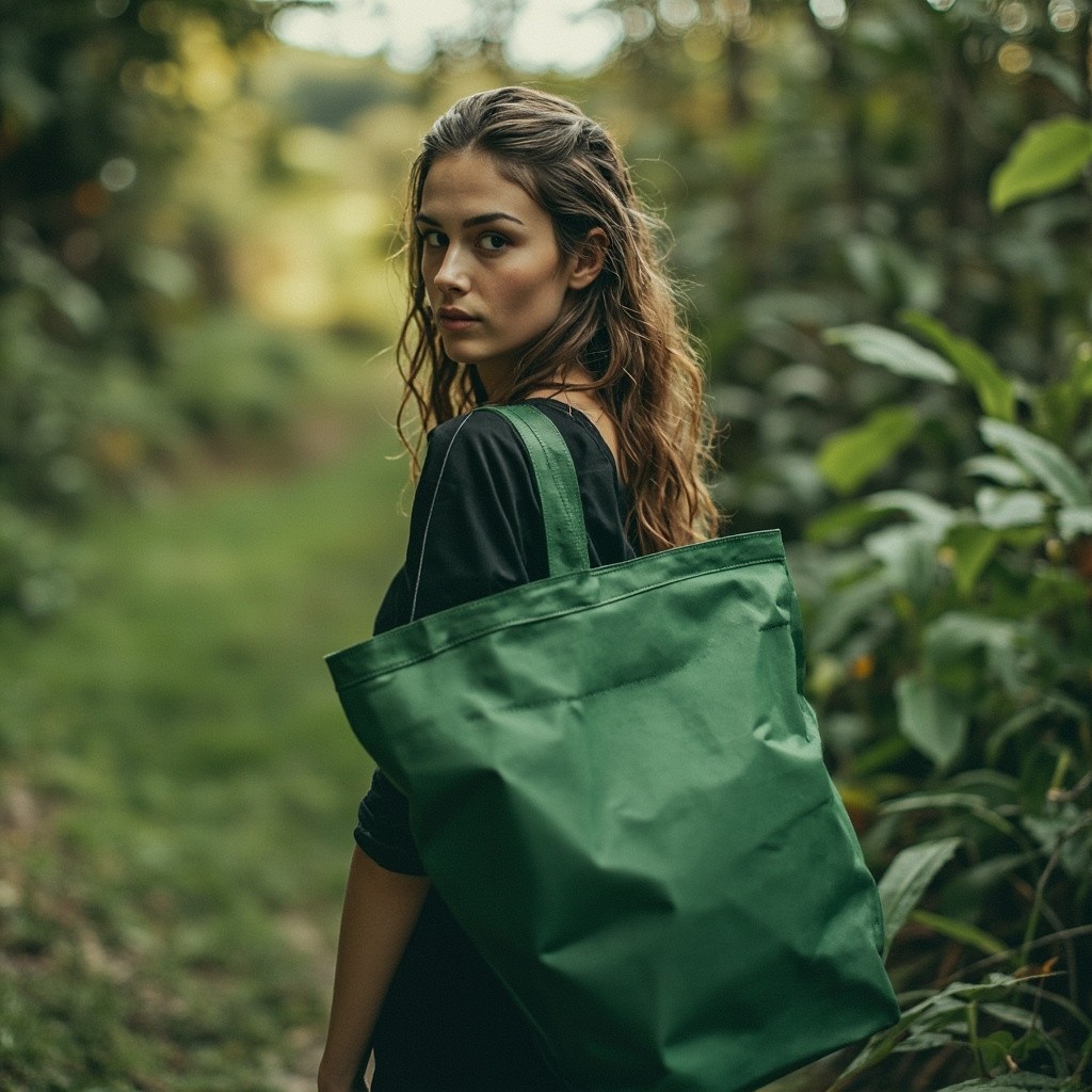A Model with a Green Bag in Nature