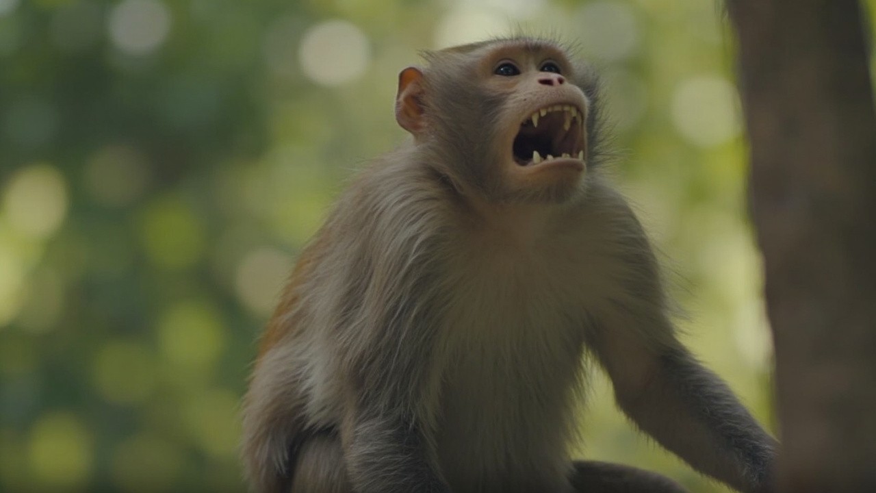 A Monkey Working in the Park Video