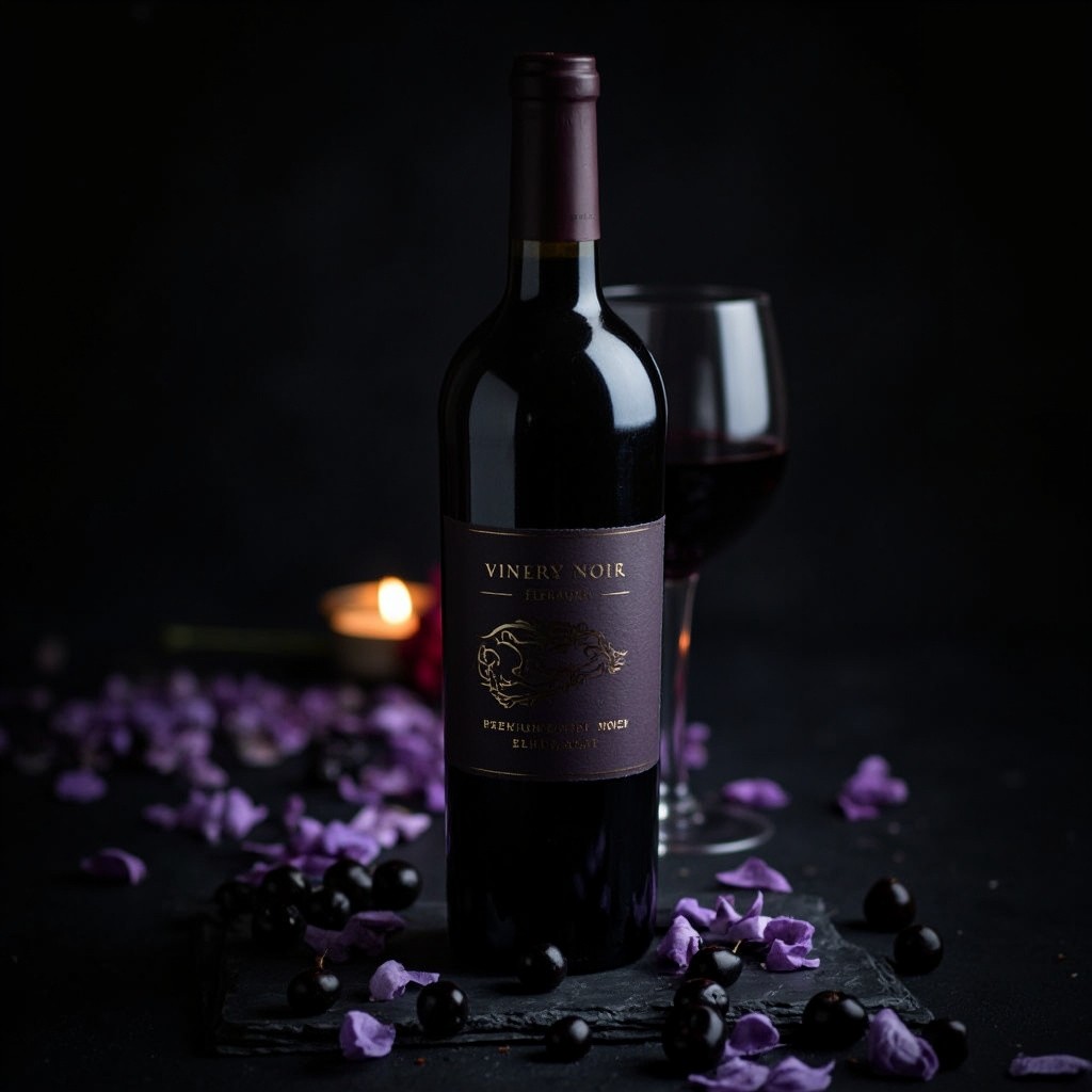 A Mysterious, Elegant Pinot Noir Wine Setting
