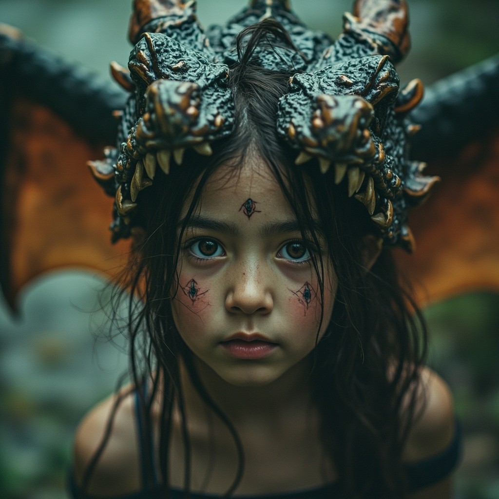 A Mysterious Girl Transforms into a Dragon