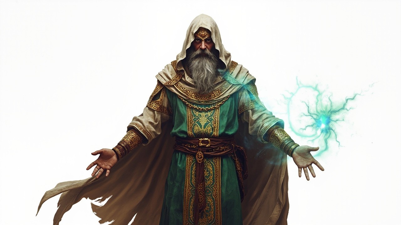 A Mystical Coptic Priest in D&D Style Art