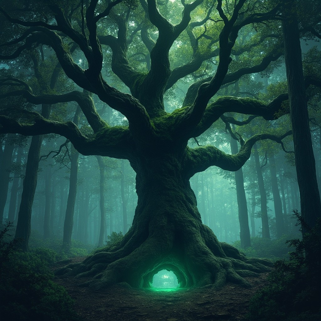 A Mystical Tree with Hole in Root