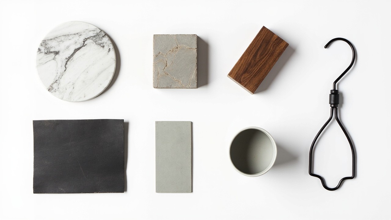 A Neatly Arranged Material Mood Board