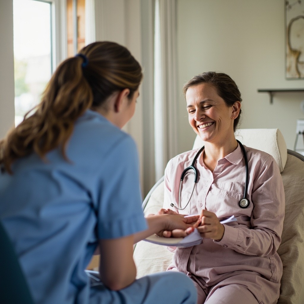 A Nurse Caring for a Patient