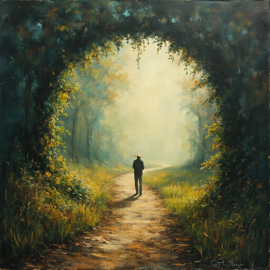 A Person Choosing a Path to Follow
