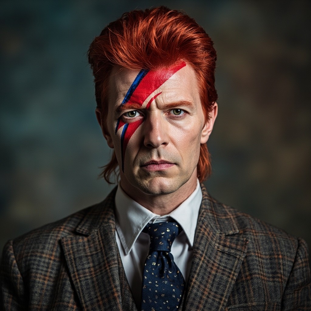 A Person Dressed Up as David Bowie