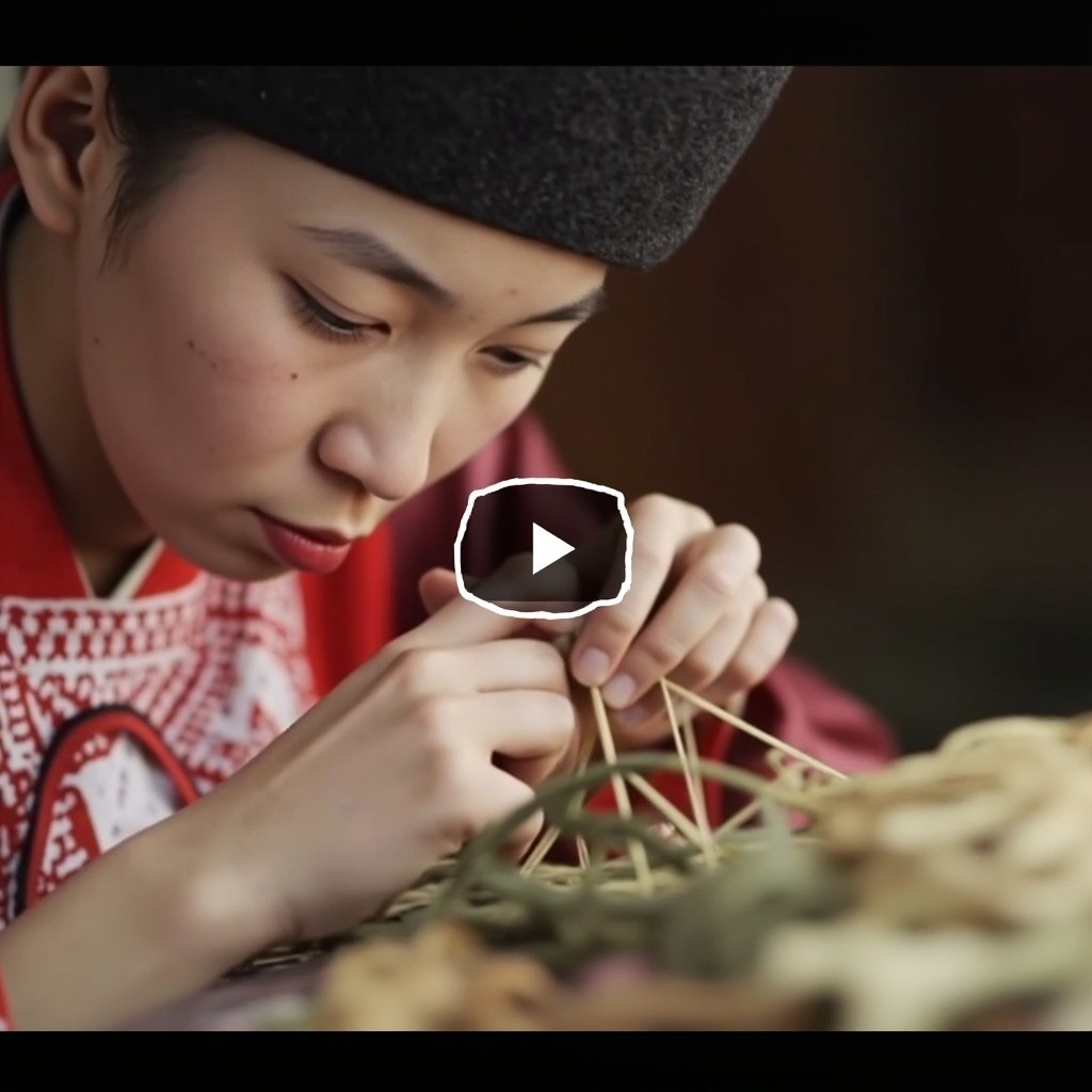 A Person Engaged in Handicraft Activities
