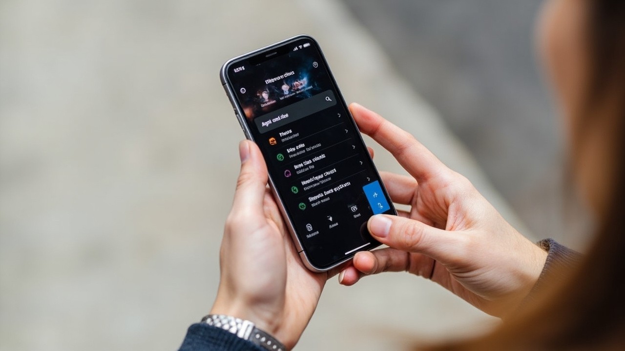 A Person Scrolling Through Their Phone