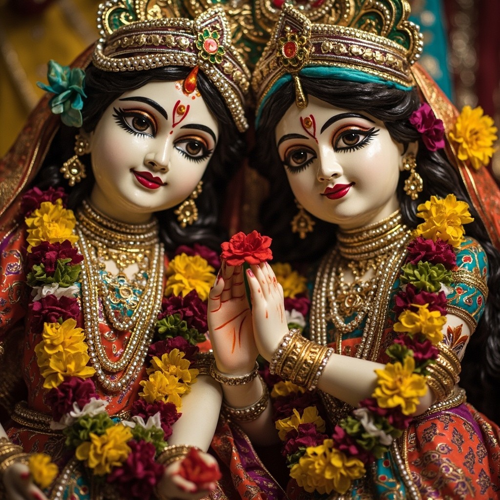 A Photo of Radha and Krishna