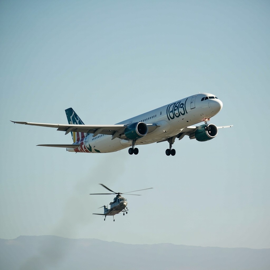 A Plane Taking Off or Helicopter Ascending