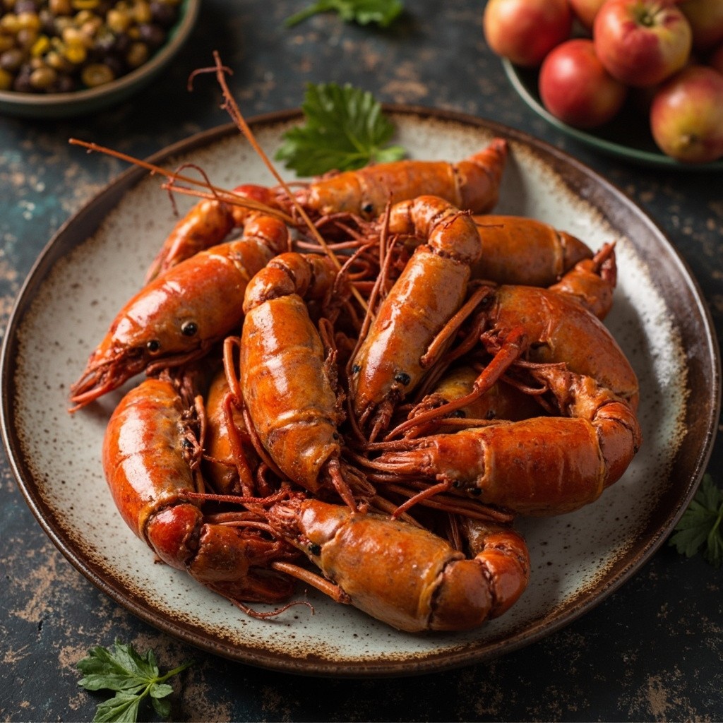 A Plate of Crustaceans on the Table