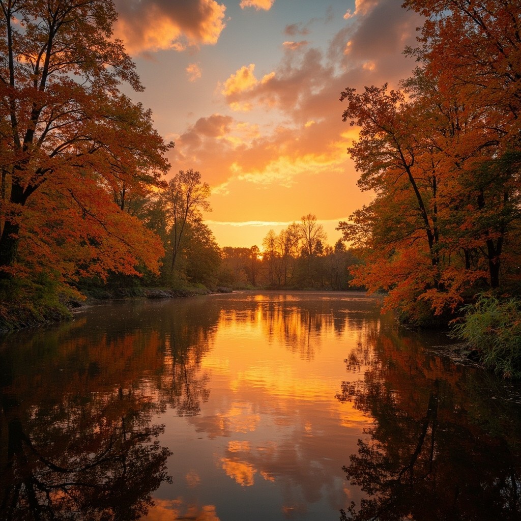 A Quiet Autumn Sunset