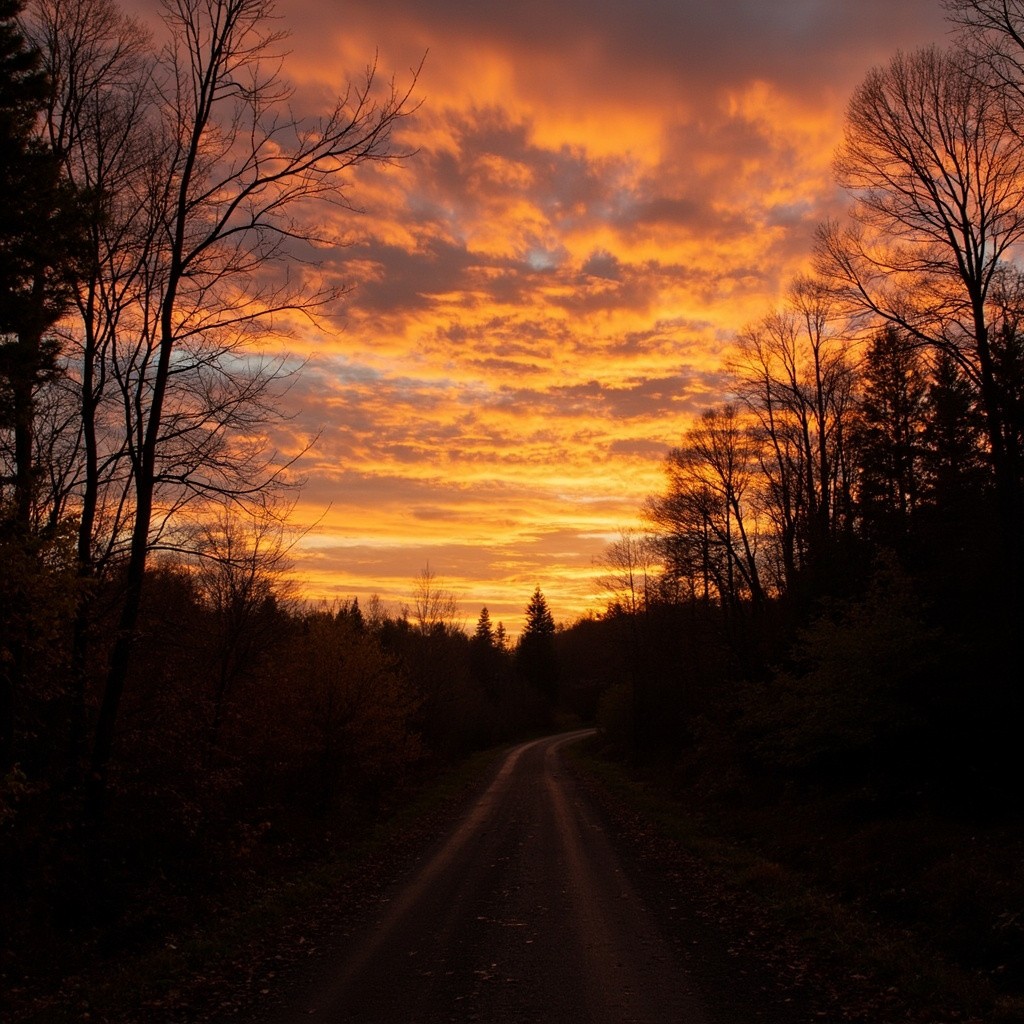 A Quiet Autumn Sunset