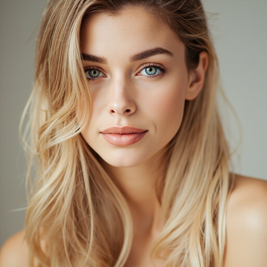A Radiant Young Woman with Smooth, Shiny Hair
