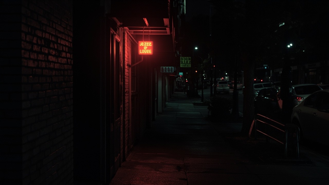 A Rainy Night Outside the Jazz Lounge