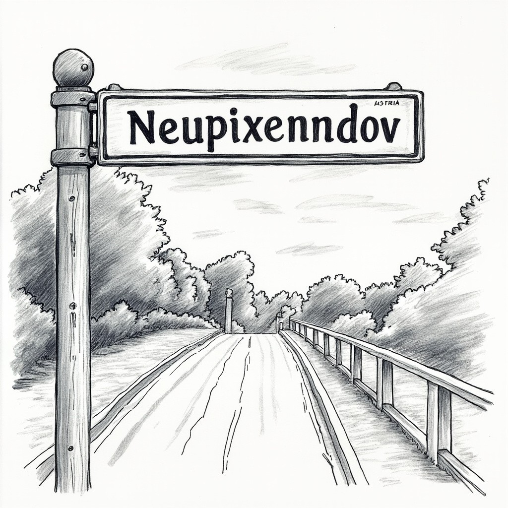 A Real Street Sign in Neupixendorf, Austria