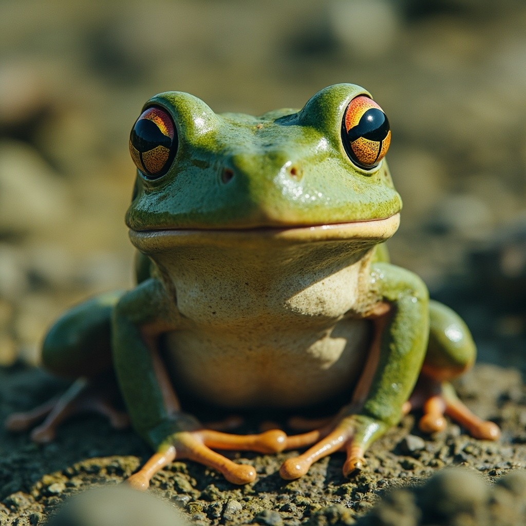 A Realistic Image of a Frog