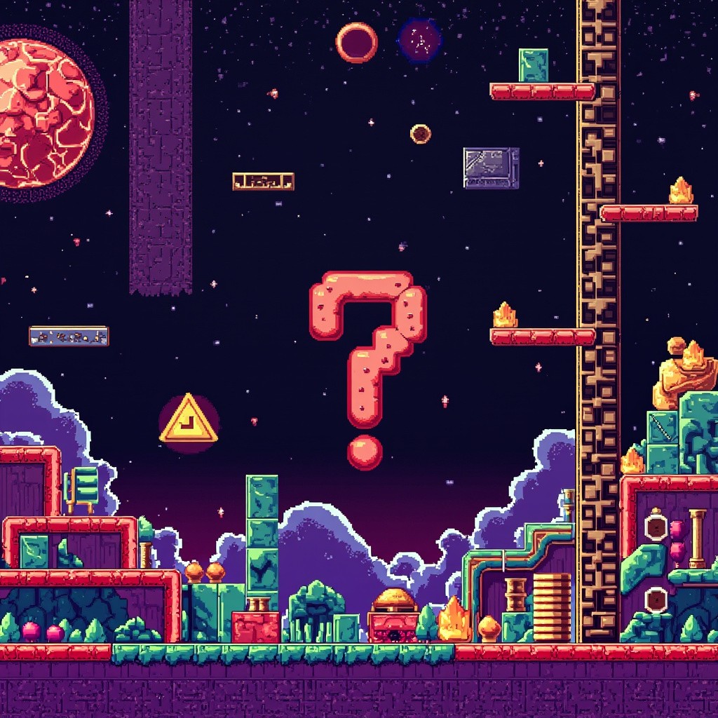 A Retro Pixel Art Universe Like Mario