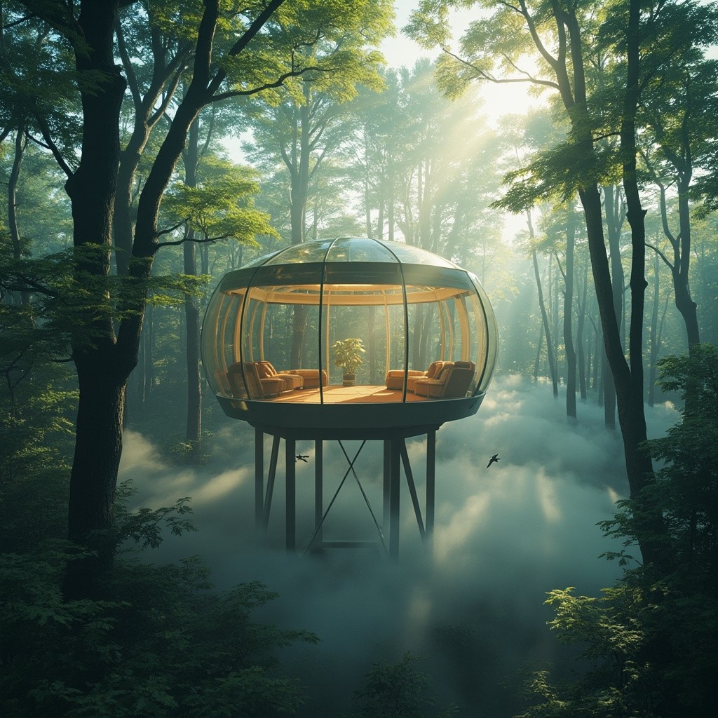 A Serene Treehouse Retreat With Morning Fog