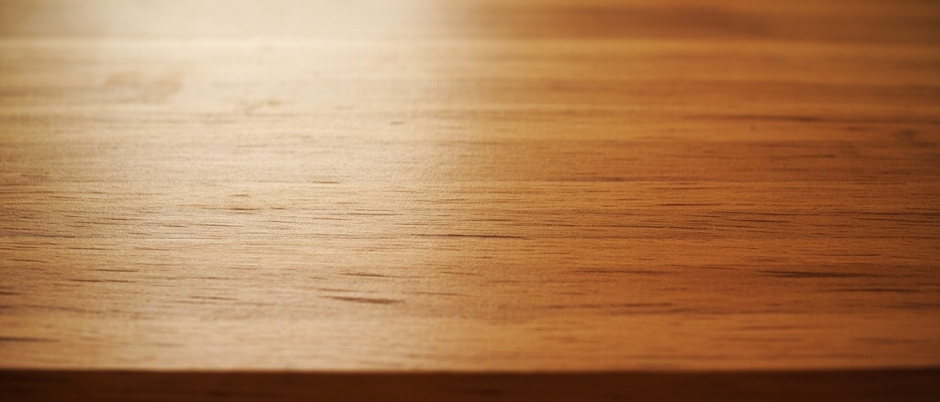 A Shiny Smooth Wooden Table Surface