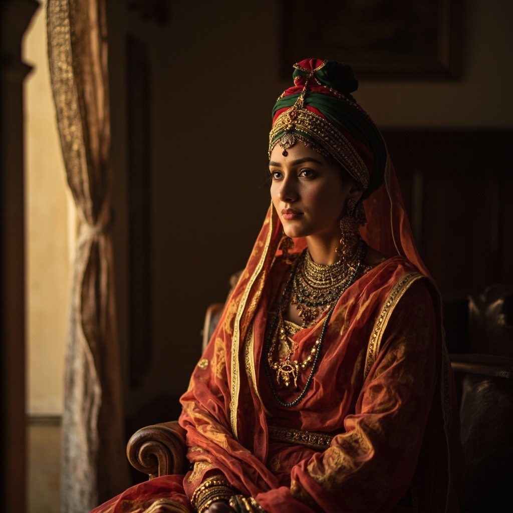 A Sikh Girl in Traditional Attire