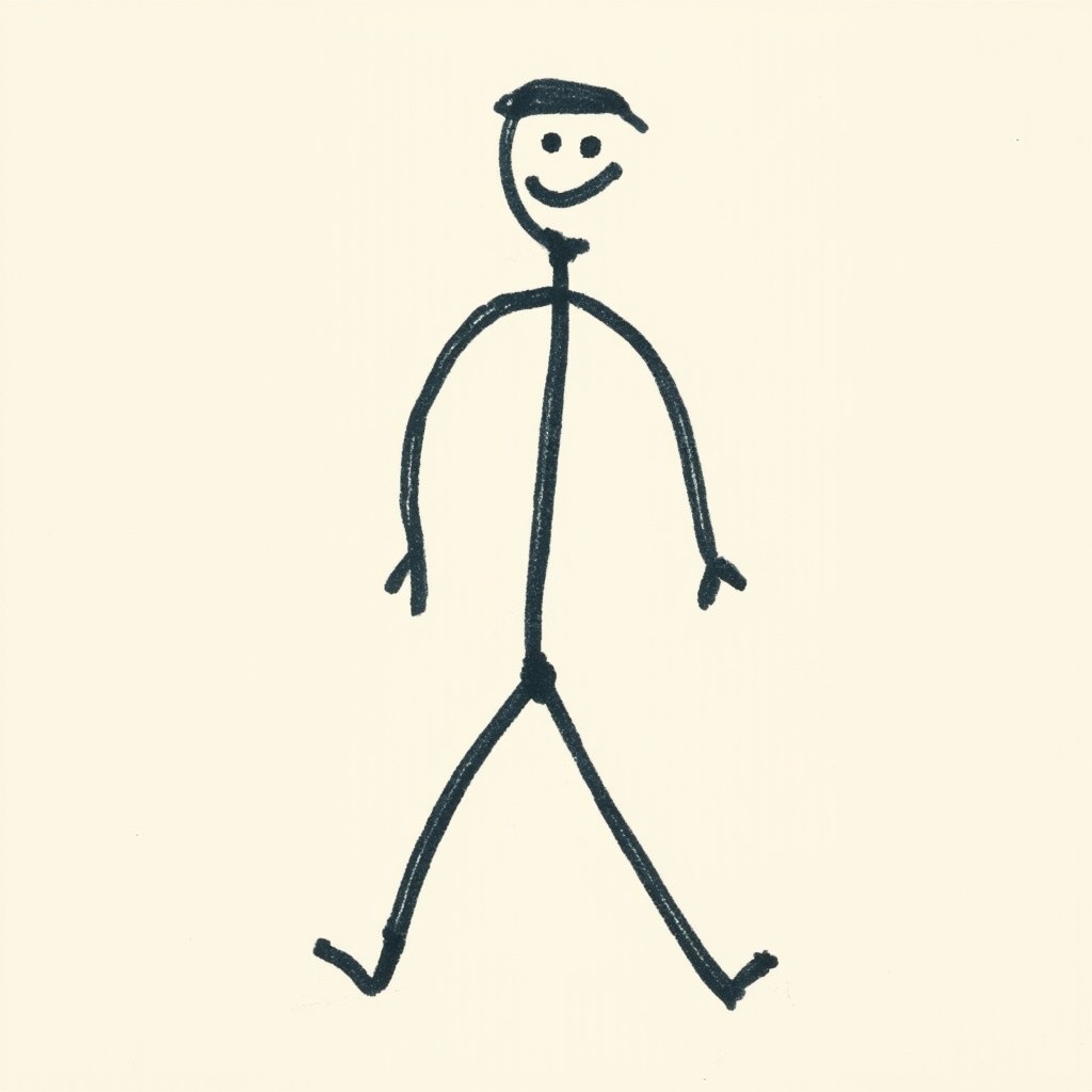 A Simple Stick Figure Drawing
