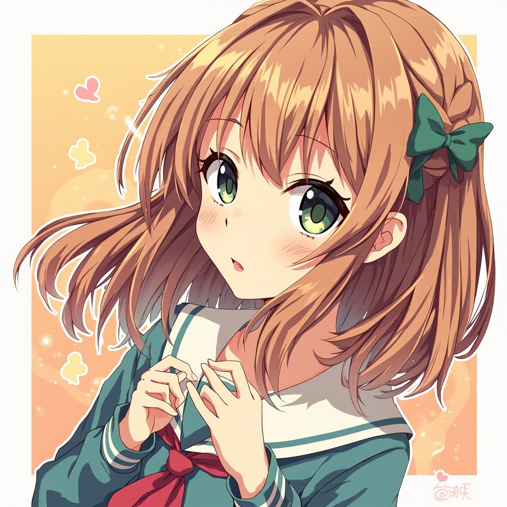 A Sketch of Cartoon Anime Art