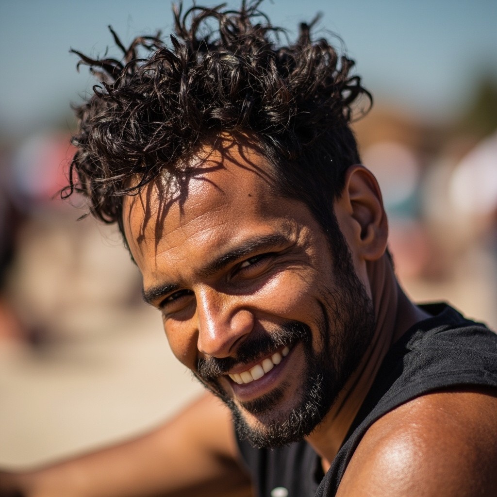 A Smiling and Energetic Man