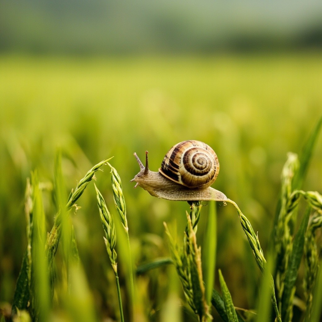 A Snail in the Rice Field
