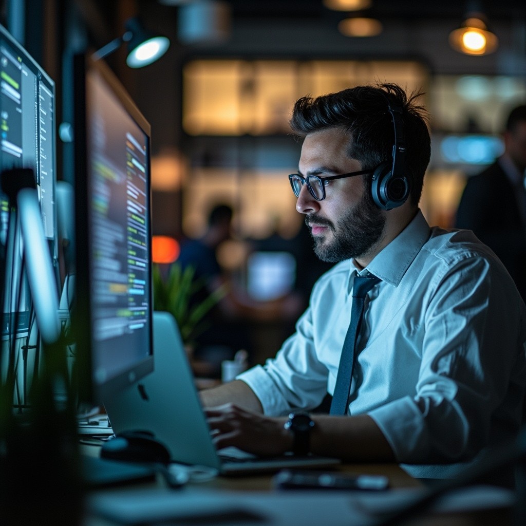 A Software Company Working Overtime