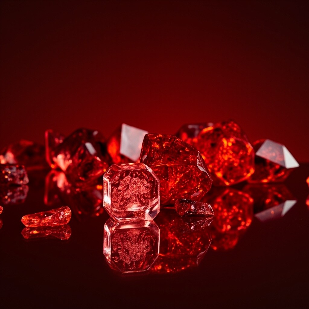 A Sparkling Red Crystal Composition by Alex Prager
