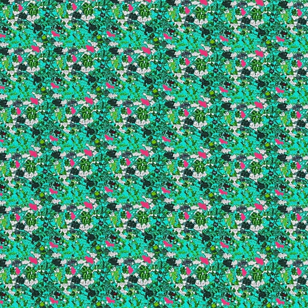 A Sparkly Tree Pattern on African Print Fabric
