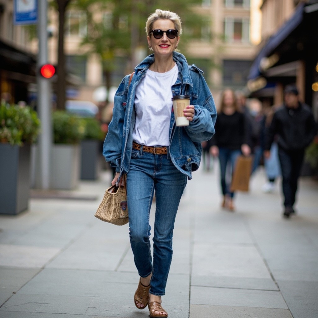 A Stylish Influencer Woman Strolling in the City