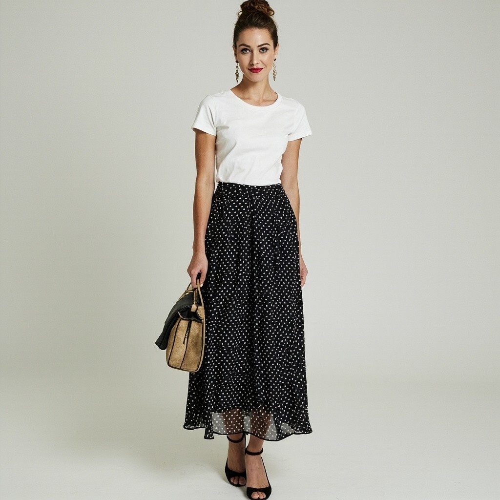 A Stylish Woman Carrying a Large Bag