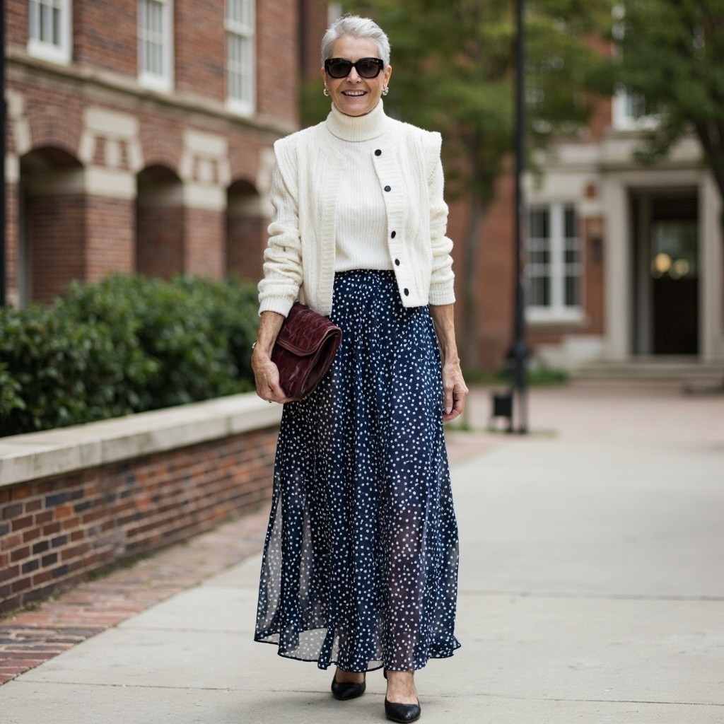 A Stylish Woman on College Campus