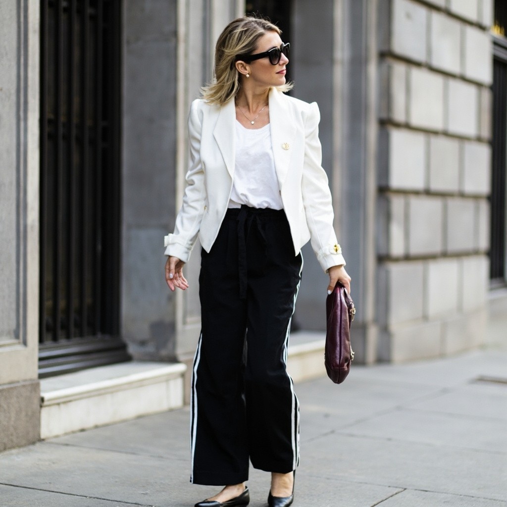 A Stylish Woman with Burgandy Clutch and Sunglasses